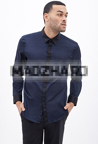 Colorblocked Collar Shirt